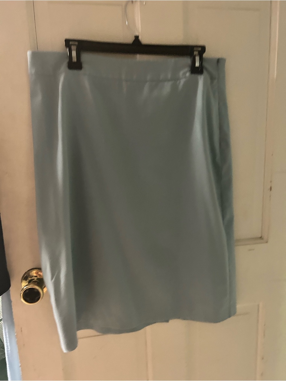 Light Blue Womens tailored Midi Skirt